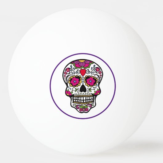 SUGAR SKULL Ping Pong Ball Tischtennisball (Vorderseite)