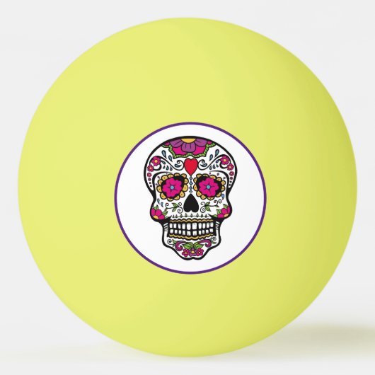 SUGAR SKULL Ping Pong Ball Tischtennisball (Vorderseite)
