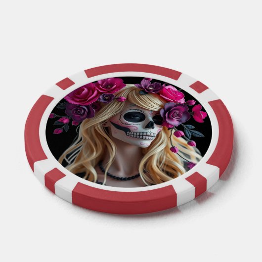 Sugar-skull poker chips (Einzeln)