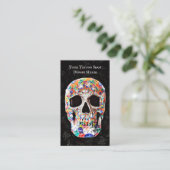 Sugar Skull Pop Frische Pasta machen Visitenkarte (Stehend Vorderseite)