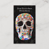 Sugar Skull Pop Frische Pasta machen Visitenkarte (Vorderseite)