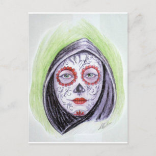 Sugar skull postkarte