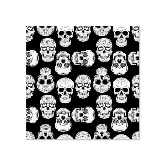 Sugar Skull Print Rubber Stamp  Gummistempel (Prägung)