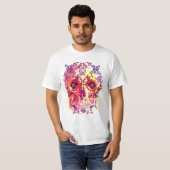 SUGAR SKULL PSYCHEDELIC DRUCKEN T-Shirt (Vorne ganz)
