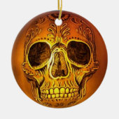 Sugar Skull Pumpkin Tree Ornament (Vorne)