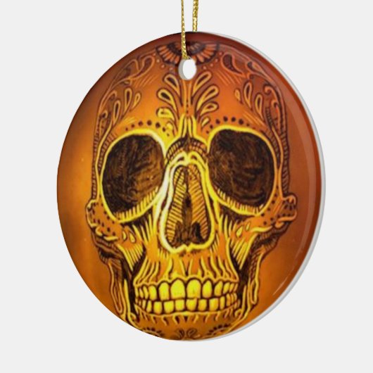 Sugar Skull Pumpkin Tree Ornament (Links)