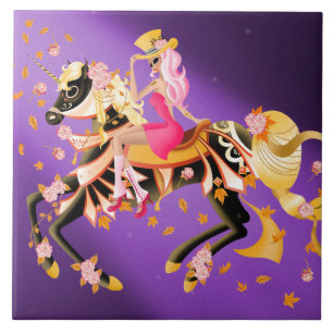 Sugar Skull Romantic Night Sky Fliese