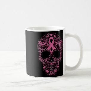 Sugar Skull Rosa Ribbon Calavera Brustkrebs Awa Kaffeetasse