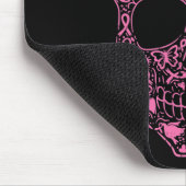 Sugar Skull Rosa Ribbon Calavera Brustkrebs Awa Mousepad (Ecke)