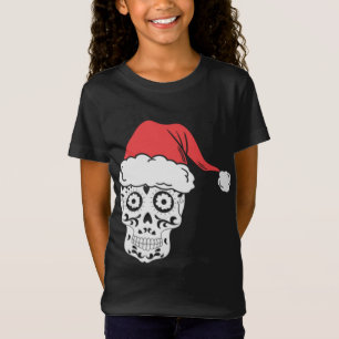 Sugar Skull Santa Funny Weihnachten T-Shirt