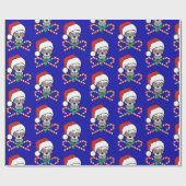 Sugar Skull Santa Geschenkpapier (Flach)