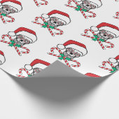 Sugar Skull Santa Geschenkpapier (Ecke)