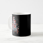 Sugar Skull Santa Hat Christmas Tree Funny Xmas Kaffeetasse (Vorderseite Links)