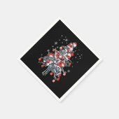 Sugar Skull Santa Hat Christmas Tree Funny Xmas Serviette (Ecke)