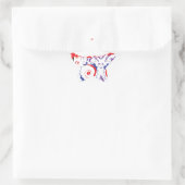 Sugar Skull Santa Stern-Aufkleber (Tasche)