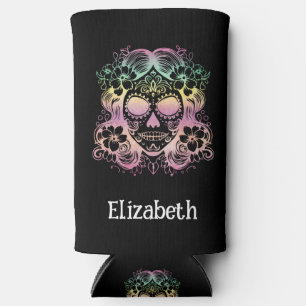 Sugar Skull Schöne La Catrina Tag der Toten Selters Dosenkühler