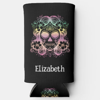 Sugar Skull Schöne La Catrina Tag der Toten Selters Dosenkühler