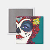 Sugar Skull Schönheit Magnet (Vorderseite/Rückseite)