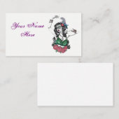 Sugar Skull Sinti und Roma Business Card Visitenkarte (Vorne/Hinten)