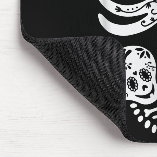 Sugar Skull Skeleton Halloween Pregnancy Annouceme Mousepad (Ecke)
