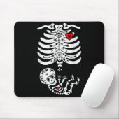 Sugar Skull Skeleton Halloween Pregnancy Annouceme Mousepad (Mit Mouse)
