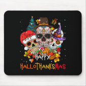 Sugar-skull Skeleton Halloween Xmas Happy Hallotha Mousepad (Vorne)