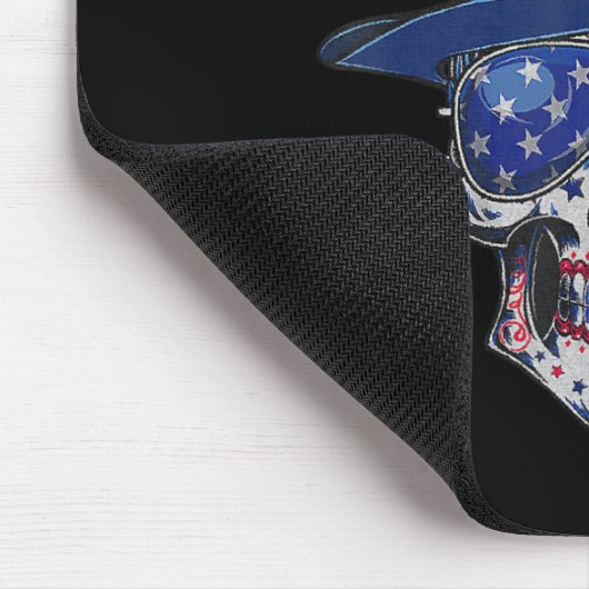 Sugar Skull Sonnenbrille USA Flag Memorial Day 4. Mousepad (Ecke)