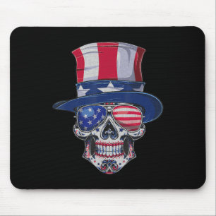 Sugar Skull Sonnenbrille USA Flag Memorial Day 4. Mousepad