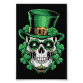 Sugar Skull St Patrick Day Lucky Kleeblatt Fotodruck (Vorne)