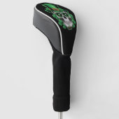 Sugar Skull St Patrick Day Lucky Kleeblatt Golf Headcover (angewinkelt)