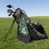 Sugar Skull St Patrick Day Lucky Kleeblatt Golfhandtuch (Gras)