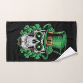 Sugar Skull St Patrick Day Lucky Kleeblatt Handtuch (Handtuch)