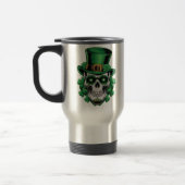 Sugar Skull St Patrick Day Lucky Kleeblatt Reisebecher (Links)