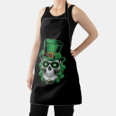 Sugar Skull St Patrick Day Lucky Kleeblatt Schürze (InSitu)