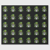 Sugar Skull St Patrick's Day Kleeblatt Geschenkpapier (Flach)