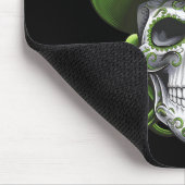 Sugar Skull St Patrick's Day Kleeblatt Mousepad (Ecke)