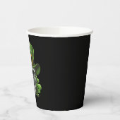Sugar Skull St Patrick's Day Kleeblatt Pappbecher (Links)