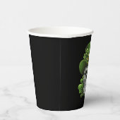 Sugar Skull St Patrick's Day Kleeblatt Pappbecher (Rechts)