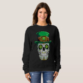 Sugar Skull St Patricks Day Of The Dead Women Men  Sweatshirt (Vorne ganz)