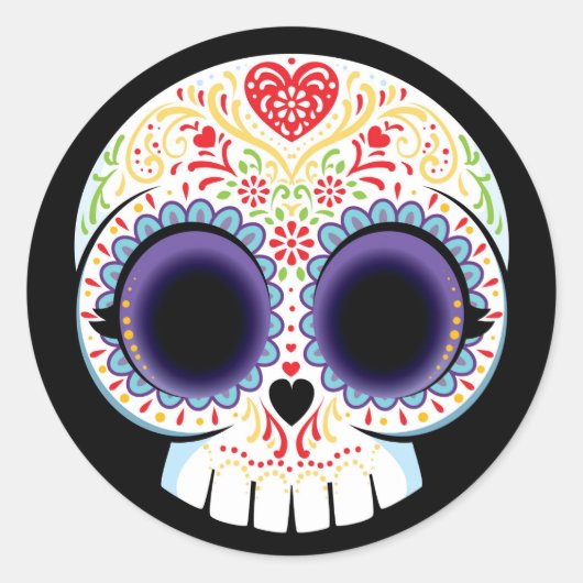 Sugar Skull Sticker (Vorderseite)