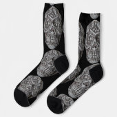 Sugar Skull Tag der Toten Thunder_Cove Socken (Linkes Detail)