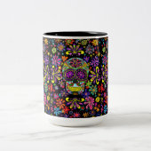 Sugar Skull-Tasse Zweifarbige Tasse (Mittel)