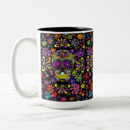 Sugar Skull-Tasse Zweifarbige Tasse