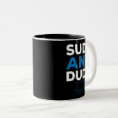 Sugar Skull Tattoo Design Zeichnend Rotes Herz Zweifarbige Tasse (VorderseiteRechts)