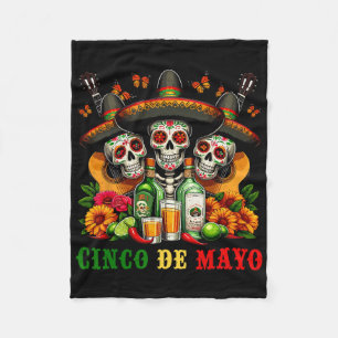 Sugar Skull Tequila Cinco De Mayo Mexican Fiesta C Fleecedecke