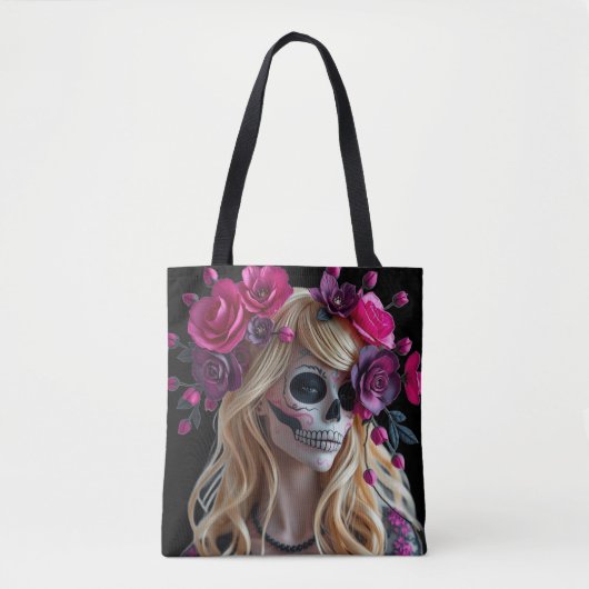 Sugar-skull tote bag tasche (Vorderseite)