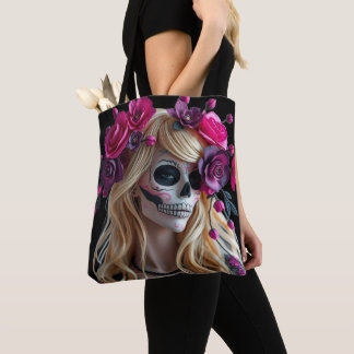 Sugar-skull tote bag tasche