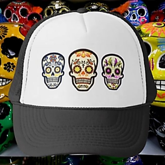 Sugar Skull Trio Truckerkappe