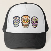 Sugar Skull Trio Truckerkappe (Vorderseite)