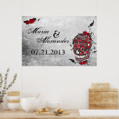Sugar Skull Wedding Date Poster (Küche)
